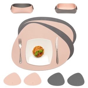 tovagliette americane (rosa/grigio)